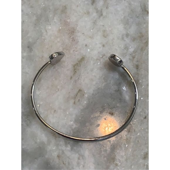 Cuff Bracelet with Heart and Round Crystals #Mothers Day - Picture 8 of 8